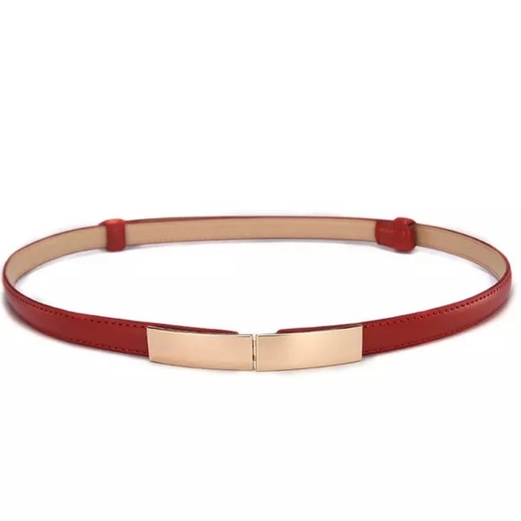 [New] Adjustable Strap Length Fashion Women's Versatile PU Leather Skinny Belt - Picture 6 of 12